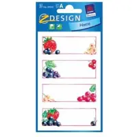 Kangaro Huishoudetiket Fruit 3 Vel Pak A 10 Multi multi Etiket