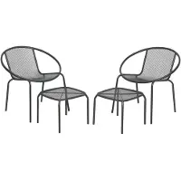 Décoris Vigo balkonset antraciet antraciet Staal Tuinset