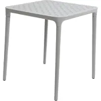Merkloos Tafel Porto kunststof 65x65cm grijs grijs Kunststof Tafel