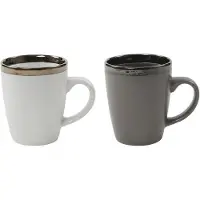 Svenska Living Koffiemok Venice 340ml Grijs Of Wit 6 St Multi multi Aardewerk