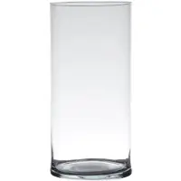 B-Living Cilindervaas Glas Ø12xH25cm Transparant transparant Keramiek Vaas