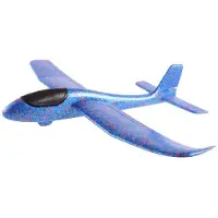 Merkloos Zweefvliegtuig Eva Plane 84cm Blauw blauw Polyester Merkloos Vlieger