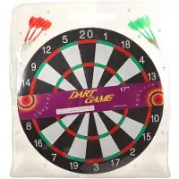 Merkloos Dartbord met 6 darts 40cm Dartbord
