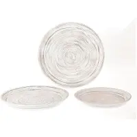 HBX natural living Schalenset 3-delig White Wash 33-40-45cm Wit wit Aardewerk