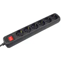 VB Extend Stekkerdoos | TCD 6V + RA 1,5 meter 3x1.5mm² zwart + schakelaar