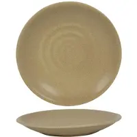 Merkloos Bord Clay beige Ø21,7cm doos a 6 stuks beige Aardewerk Bord