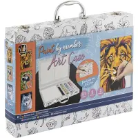 Creative Craft Group schilderen op nummer dieren kleurkoffer 27-delig set.