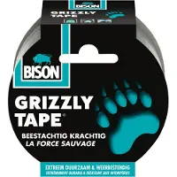 Bison grizzly tape zilver rol a25 m