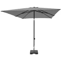 Madison Parasol MORAIRA PUSH-UP 230x230 Lichtgri Grijs grijs Metaal Parasol