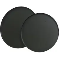 Basics Dienblad rond metaal 2 stuks zwart zwart Metaal Decoris Dienblad