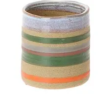 HBX natural living Bloempot Bomba Ø11xh13cm Multi multi Keramiek Bloempot