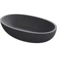 Riho Escala ovale waskom solid surface antraciet mat