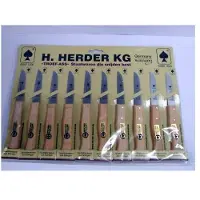 Robert herder H.H Schilmes NIET RVS Bl Hout Recht 10st Zilver zilver Staal Schilmes