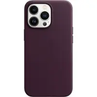Apple iPhone 13 Pro Back Cover met MagSafe Leer Donkere kers
