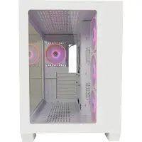 LC-Power Gaming 807W Midi-tower PC-behuizing Wit 4 voorgeïnstalleerde ventilators