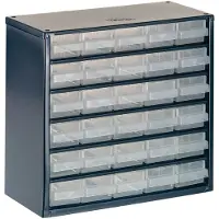 Raaco 630-00 Magazijnkast voor kleine onderdelen (b x h x d) 306 x 283 x 150 mm Aantal vakken: 30 Piece Inhoud 1 stuk(s)