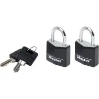 Masterlock lot de 2 cadenas aluminium 30mm couverture vinyle