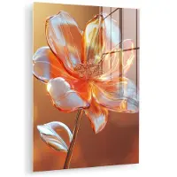 MuchoWow Glasschilderij 120x160 cm - Schilderij acrylglas - Glazen - Bloem - Zonlicht - Foto op glas - Muurdecoratie woonkamer - Wanddecoratie slaapkamer - Schilderijen