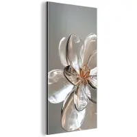 MuchoWow Aluminium schilderij 80x160 cm - Wanddecoratie metaal - Bloem - Glazen - Doorzichtig - Metalen muurdecoratie woonkamer - Decoratie industrieel - Foto op dibond - Industriële accessoires slaapkamer