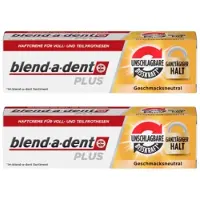 Blend-a-dent - Plus Premium kleefcrème - Onovertroffen fixatie - voor gebit en deelprothese - Voordeelset 2 stuks a 40 gram!!