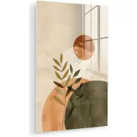 MuchoWow Glasschilderij 20x30 cm - Schilderij acrylglas - Takken - Vormen - Abstract - Foto op glas - Muurdecoratie woonkamer - Wanddecoratie slaapkamer - Schilderijen