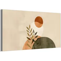 MuchoWow Aluminium schilderij 160x80 cm - Wanddecoratie metaal - Takken - Vormen - Abstract - Metalen muurdecoratie woonkamer - Decoratie industrieel - Foto op dibond - Industriële accessoires slaapkamer
