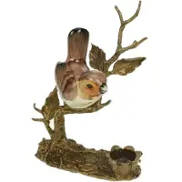MEA Theelichthouder Vogel op tak 11,5x8x14cm