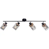 JUST LIGHT Plafondlamp Pasqual 4-lichts zwart