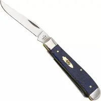 Case Knives Case Mini Trapper Blue Smooth Sycamore Wood, 63731, 7207 SS zakmes