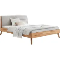 Hasena Trento 16 Simone bedombouw massief houten bed/gestoffeerd hoofdbord