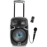 Lexibook Trolley Bluetooth Karaoke Audiosysteem 8’’met verlichting en microfoon