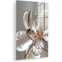 MuchoWow Glasschilderij 120x180 cm - Schilderij acrylglas - Bloem - Glazen - Doorzichtig - Foto op glas - Muurdecoratie woonkamer - Wanddecoratie slaapkamer - Schilderijen