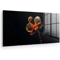 MuchoWow Glasschilderij 120x60 cm - Schilderij acrylglas - Orchidee - Doorzichtig - Bloem - Foto op glas - Muurdecoratie woonkamer - Wanddecoratie slaapkamer - Schilderijen