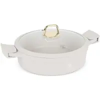 Berlinger Haus Pan met antiaanbaklaag en afneembare siliconen handgrepen, 28 cm, 4,2 liter, Sahara, , model BH 7785, kleur: crème