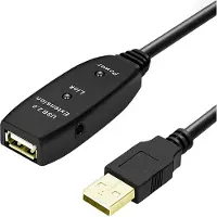 Drivv. Premium USB Verlengkabel 2.0 - Mannelijk naar Vrouwelijk - USB Datakabel - Snelle Overdracht - PVC - 10 Meter - Zwart