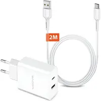 Xssive Fast Charger met USB naar USB-C Oplader Kabel - 2 Meter - Universeel