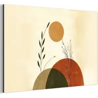 MuchoWow Aluminium schilderij 180x120 cm - Wanddecoratie metaal - Planten - Abstract - Vormen - Metalen muurdecoratie woonkamer - Decoratie industrieel - Foto op dibond - Industriële accessoires slaapkamer
