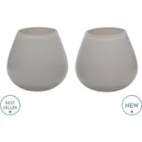 Vase the World Waxinelichthouder Tasman - XS - Ivory - Set van 2 - Ø12,5 x H11,5 cm