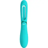 Pretty Love - Romance Lexie - Vibrator met Wiebelend Tongetje - Turquoise