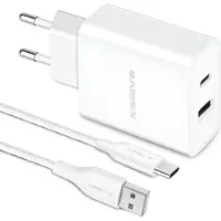 Xssive Power Adapter met USB naar USB C Kabel - 20W Fast en Quick Charge - Universeel