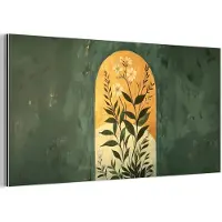 MuchoWow Aluminium schilderij 120x60 cm - Wanddecoratie metaal - Plant - Bloemen - Wit - Metalen muurdecoratie woonkamer - Decoratie industrieel - Foto op dibond - Industriële accessoires slaapkamer