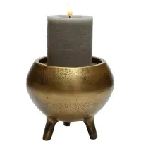 Vase the World Kandelaar Luro | Small | aged brass | Ø12 x H14 cm