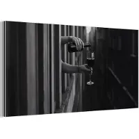 MuchoWow Aluminium schilderij 160x80 cm - Wanddecoratie metaal - Wijnfles - Glas - Handen - Raam - Metalen muurdecoratie woonkamer - Decoratie industrieel - Foto op dibond - Industriële accessoires slaapkamer