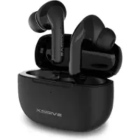 Xssive Volledig Draadloze Oordopjes met Active Noise Cancelling & Bluetooth 5.2 - Lange Batterijduur - Sport Oortjes - Zwart