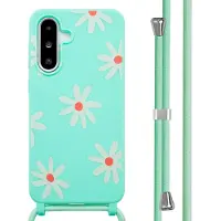 IMoshion Siliconen design hoesje met koord voor de Samsung Galaxy A36 / A56 - Green Flower Distance