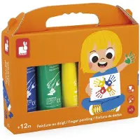 Janod - Colo - Vingerverf - Set met 5 verschillende kleuren