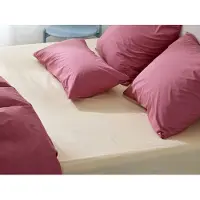 Yumeko Hoeslaken Gewassen Percal Katoen 140x200 Geel - Eco, Bio & Fairtrade