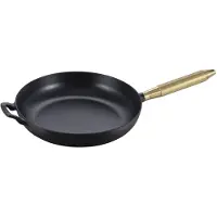 Staub Buster & Punch koekenpan gietijzer zwart Ø28 cm Messinghandgreep
