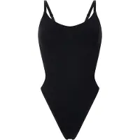 Hunkemoller Naadloze corrigerend hoog uitgesneden body Zwart Dames | Maat: XS