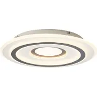 QAZQA Design plafondlamp wit met donkergrijs rond incl. LED dimbaar - Taylor